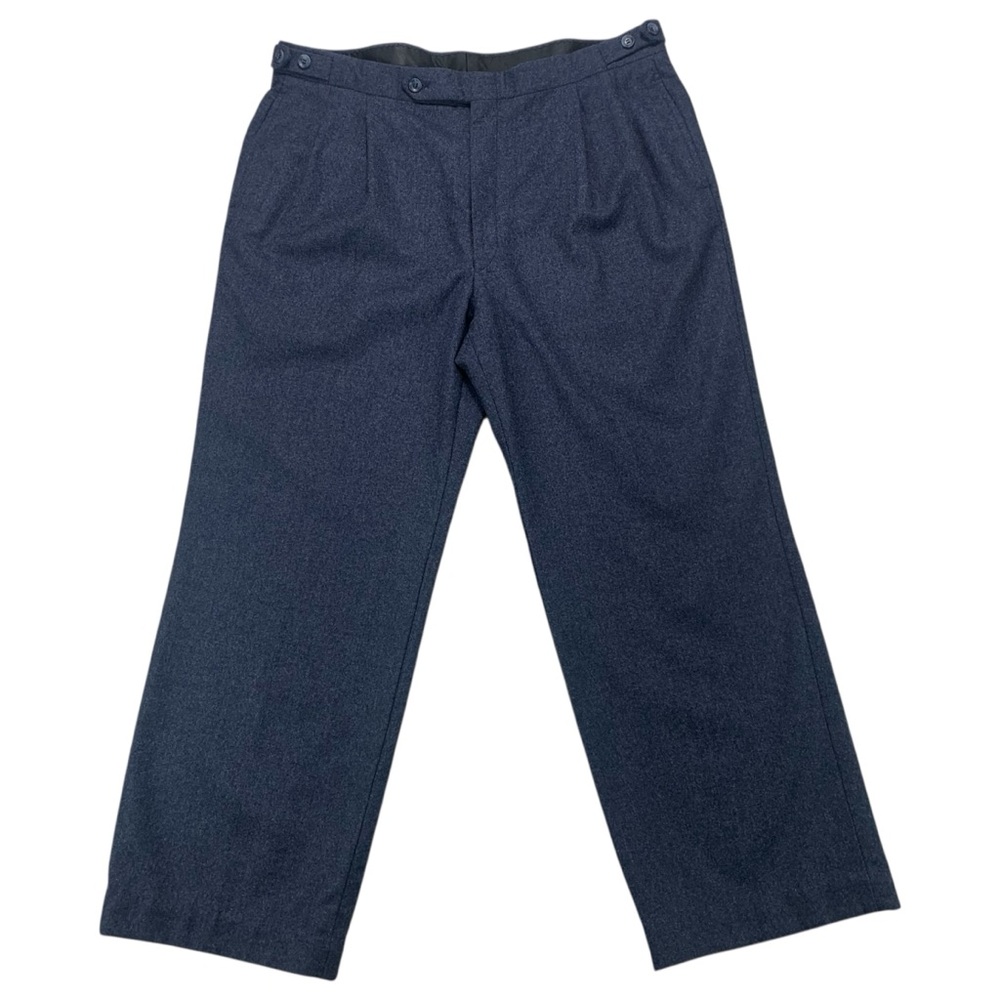 Burberry’s Men’s‎ 36x27 Vintage 100% Wool Trousers Navy USA Made Classic Fit